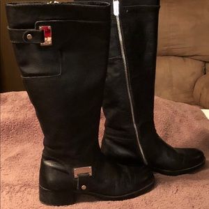 Ellen Tracy Palace Leather Zipper Boots Size 5.5